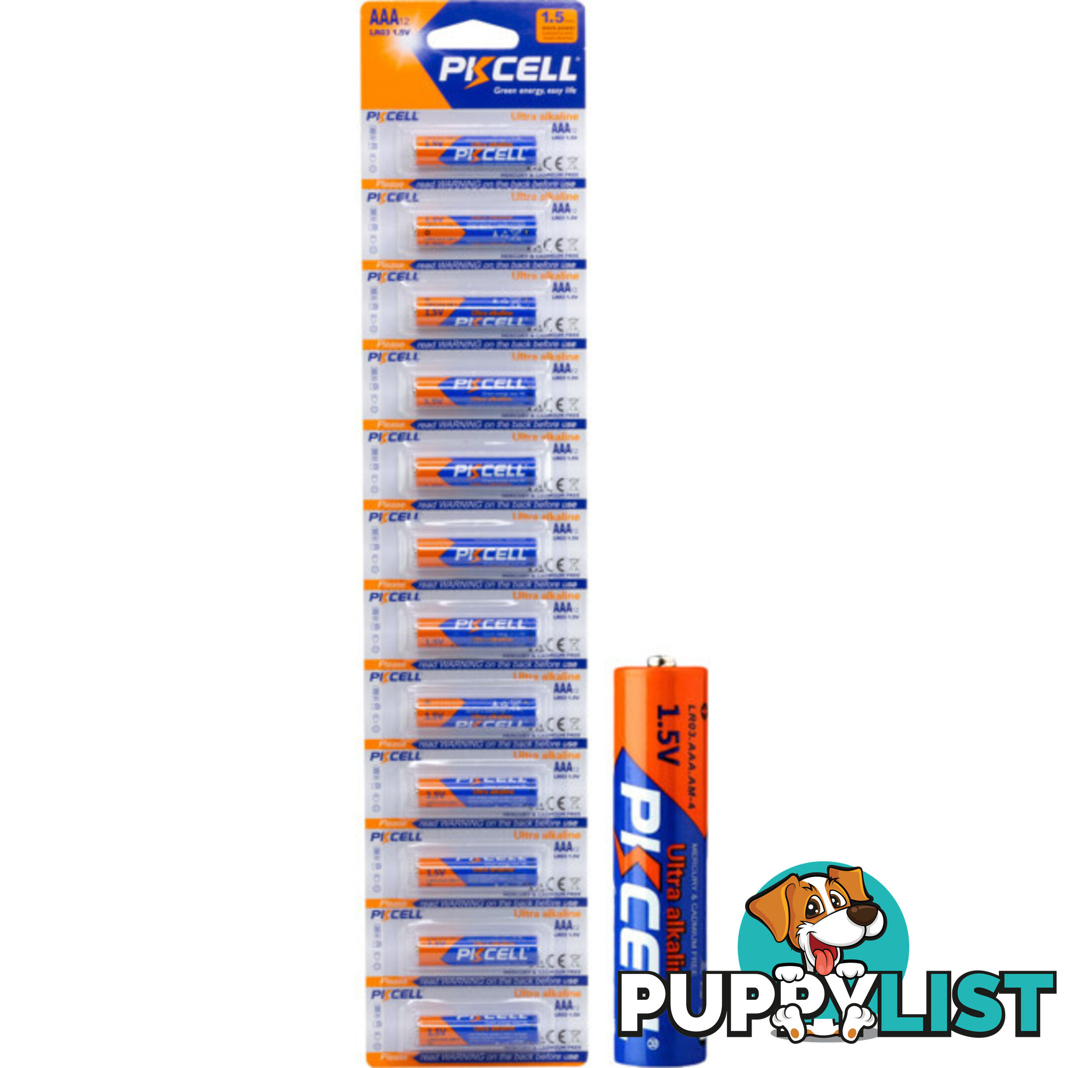 PKAL12PAAA 1.5V ULTRA ALKALINE AAA BATTERY 12PK LR03 ULTRA DIGITAL