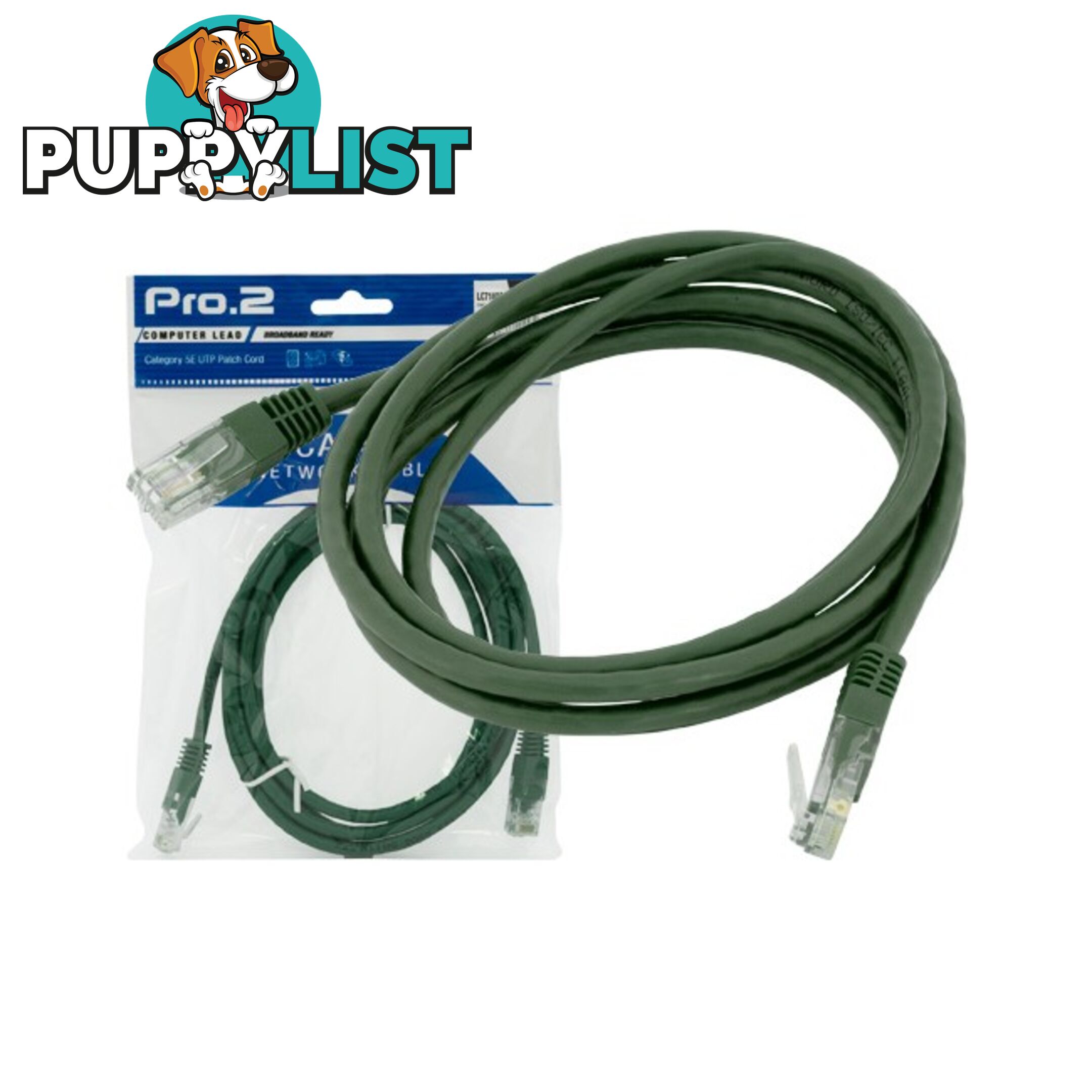 LC7143G 10M GREEN CAT5E PATCH LEAD PRO2