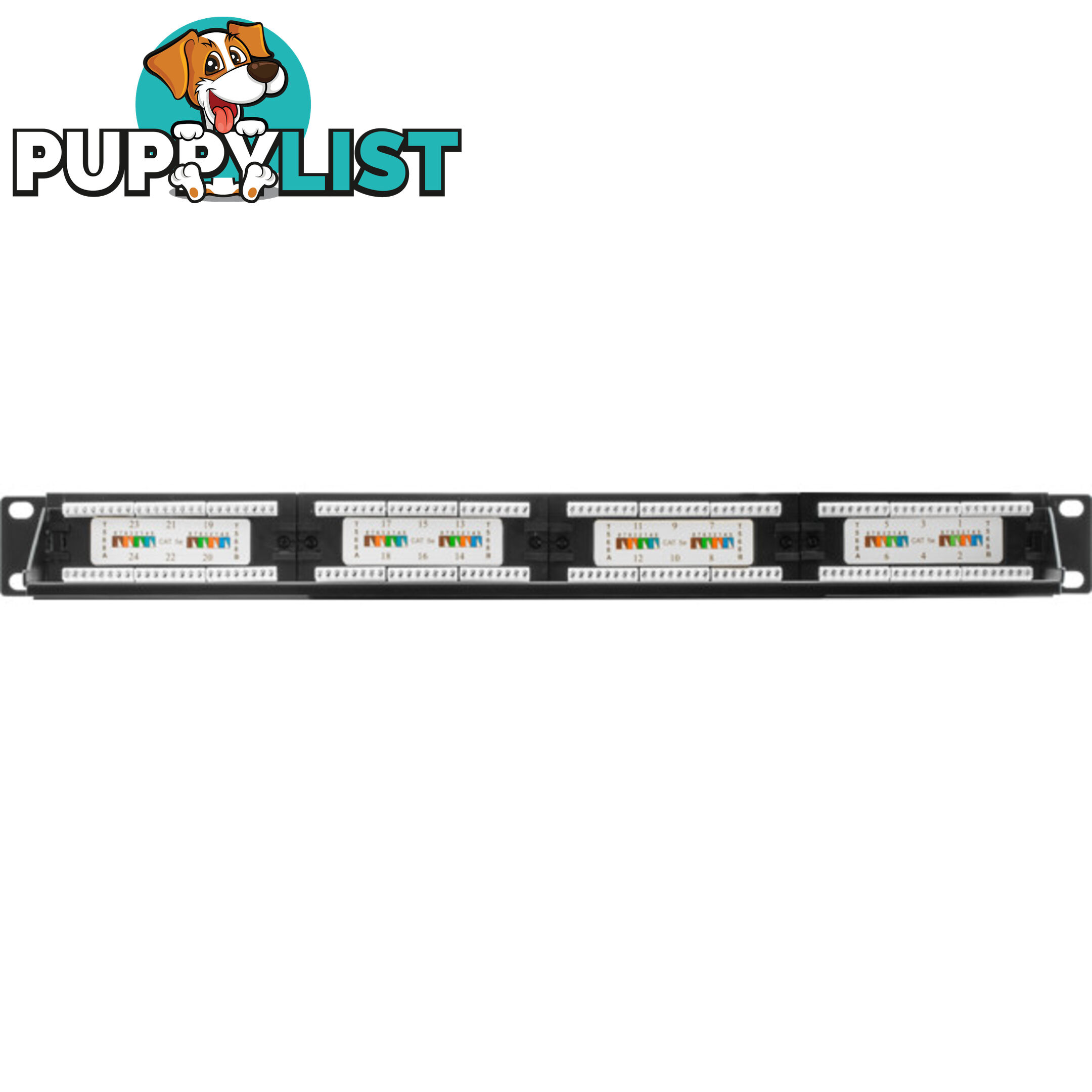 PP24 24 PORT CAT5E PATCH PANEL TE TECH