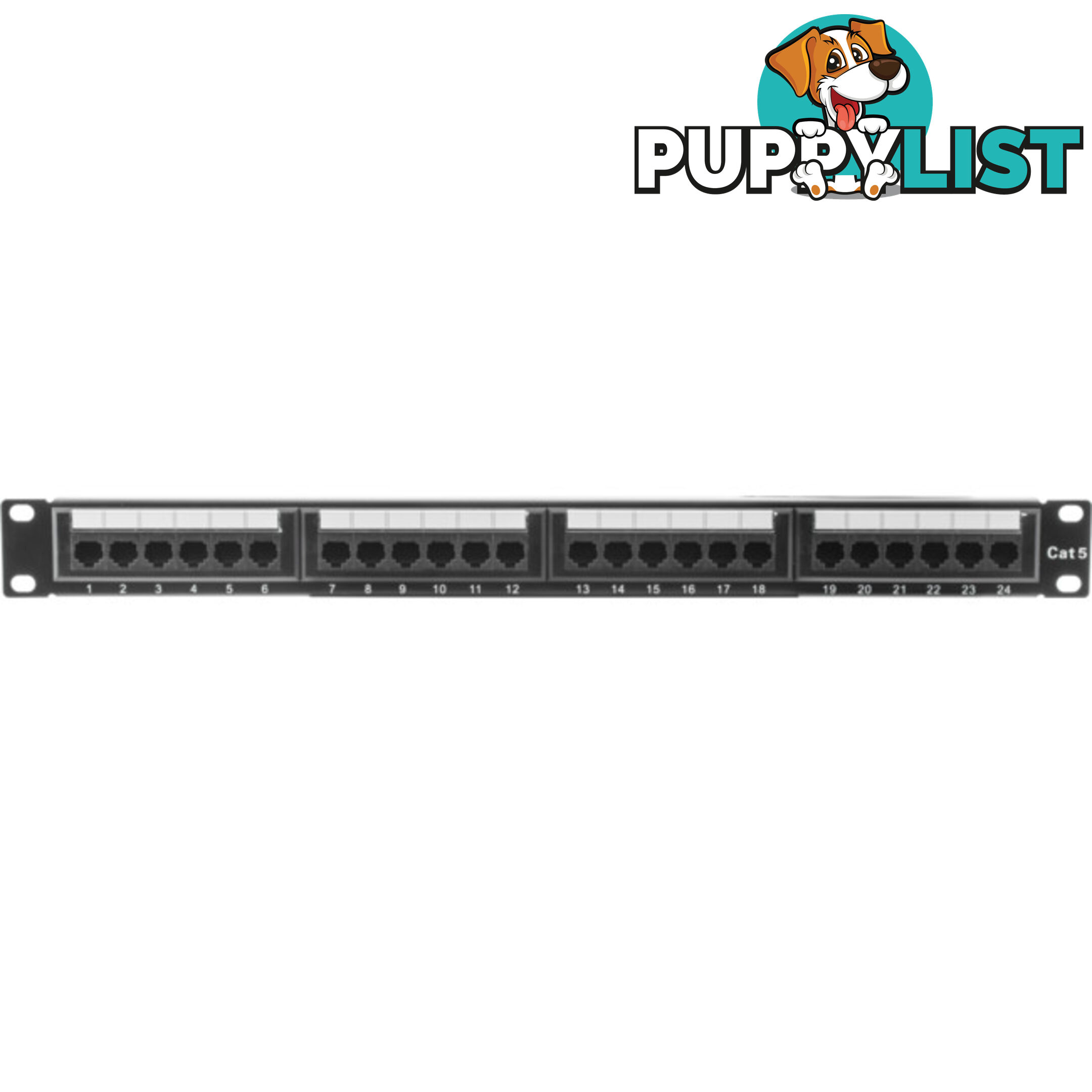 PP24 24 PORT CAT5E PATCH PANEL TE TECH