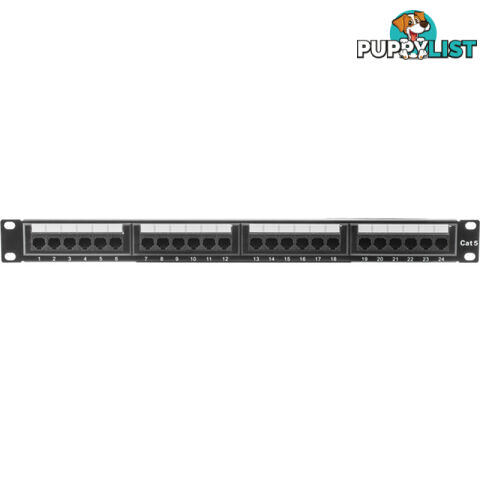 PP24 24 PORT CAT5E PATCH PANEL TE TECH