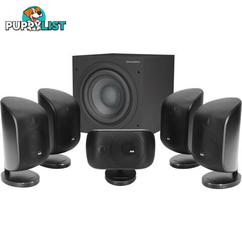 MT55BLACK MINI THEATRE SPEAKERS AND SUB 5X M1 SPEAKERS AND ASW610 SUB