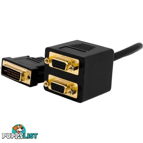 LC6096 DVI-I PLUG TO 2X VGA - 30CM SOCKET LEAD