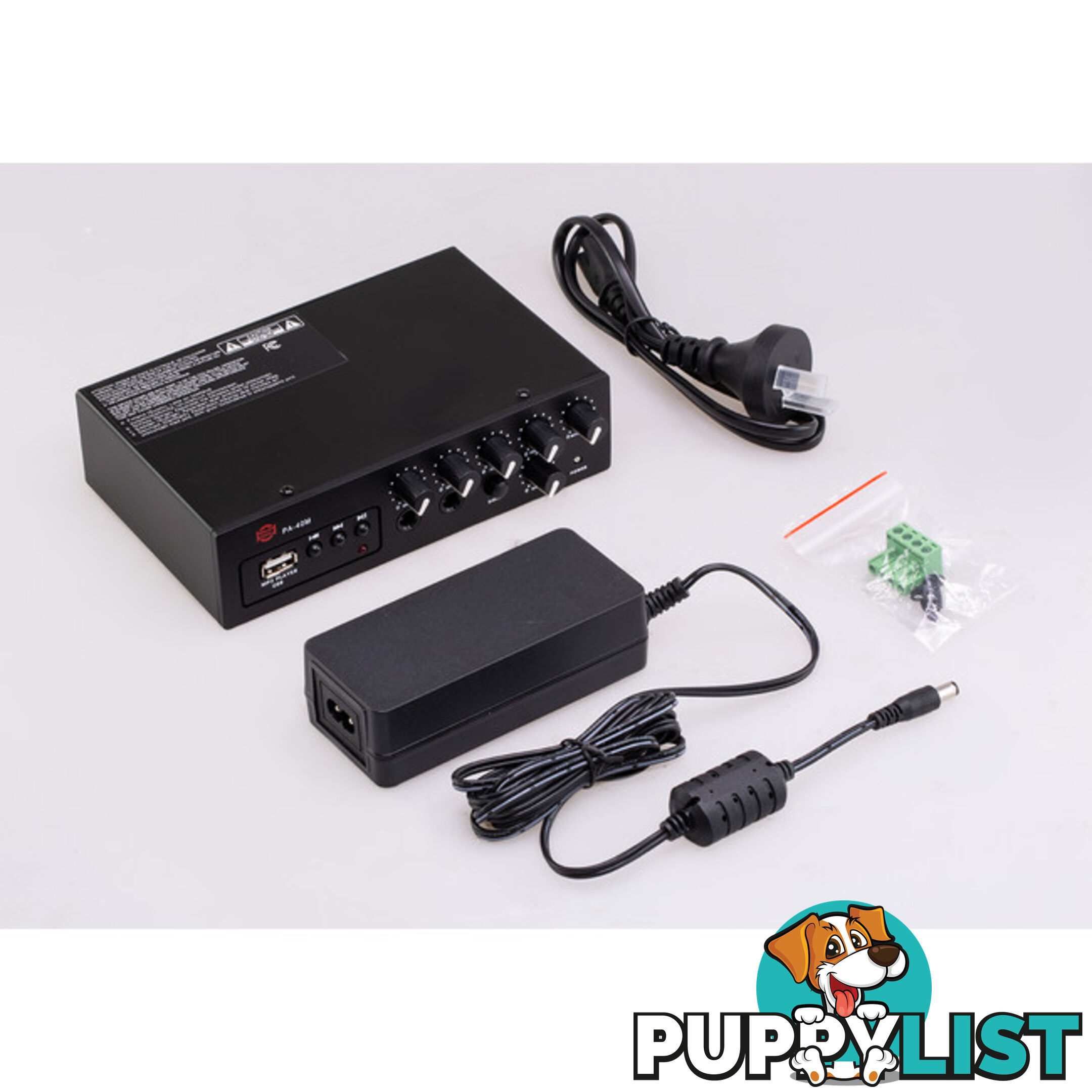 PA40M 40W DC12V CLASS D AMPLIFIER MP3 SIREN 2XMIC AUX IN SHOW