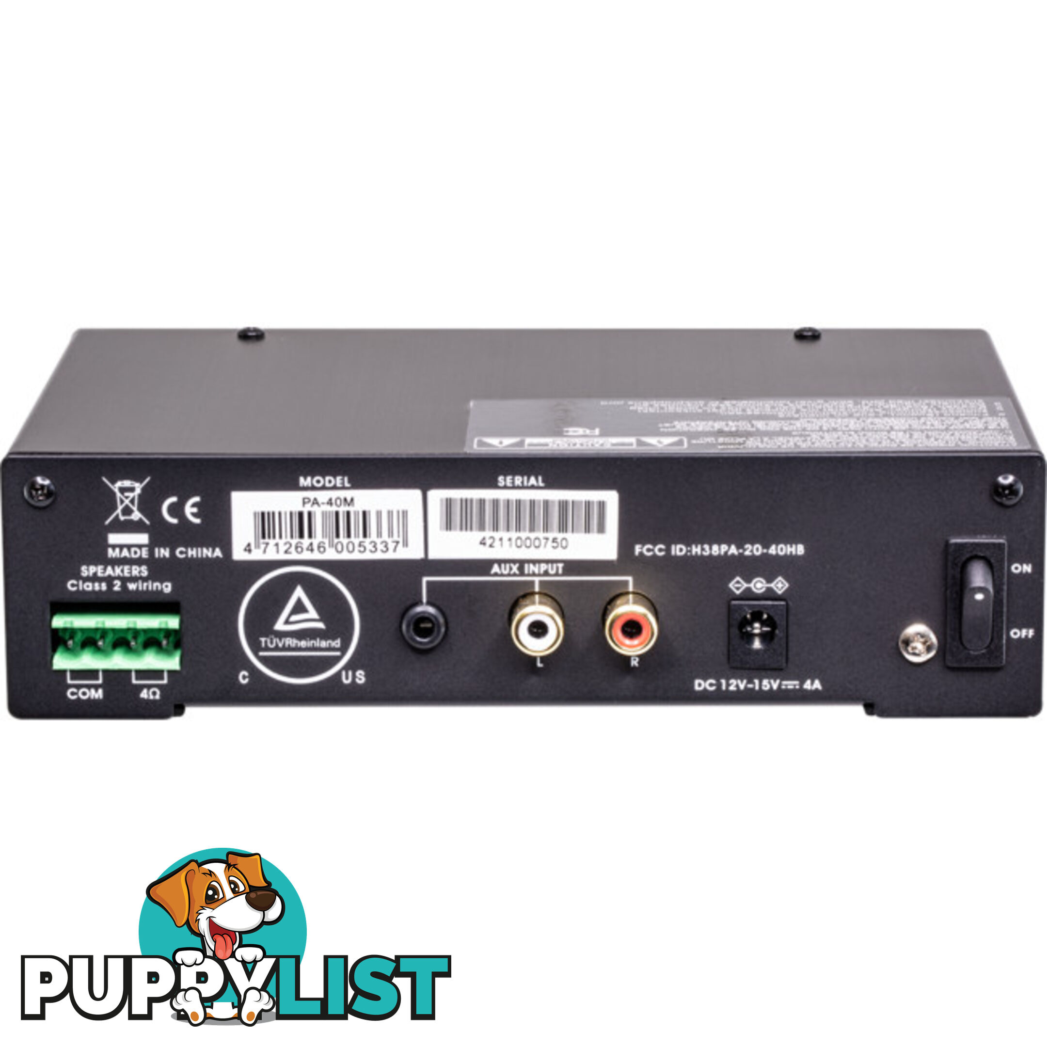 PA40M 40W DC12V CLASS D AMPLIFIER MP3 SIREN 2XMIC AUX IN SHOW