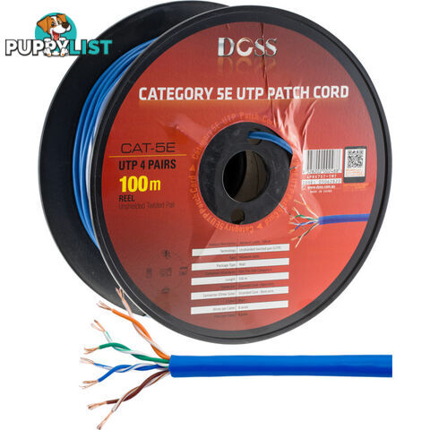 C5RSTBLU CAT5E STRANDED CABLE BLUE 100M ROLL CODE