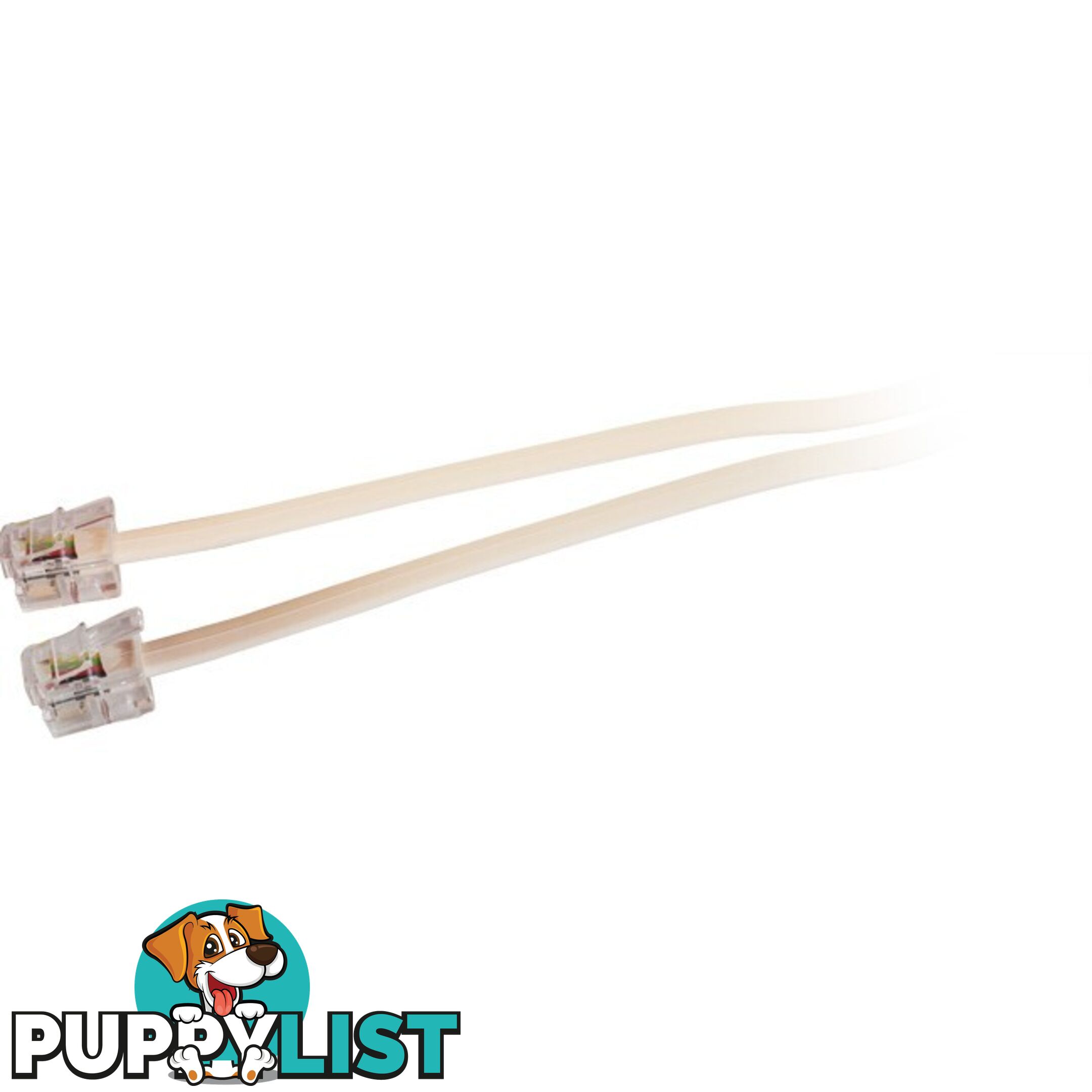 LC0092/IVY 5M MODULAR PLUG LEAD - IVORY RJ14 (RJ12) 6P4C TEL5053