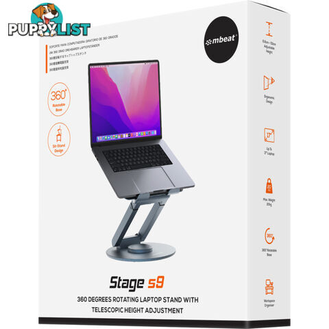 STDS9GRY ROTATING LAPTOP STAND STAGE S9