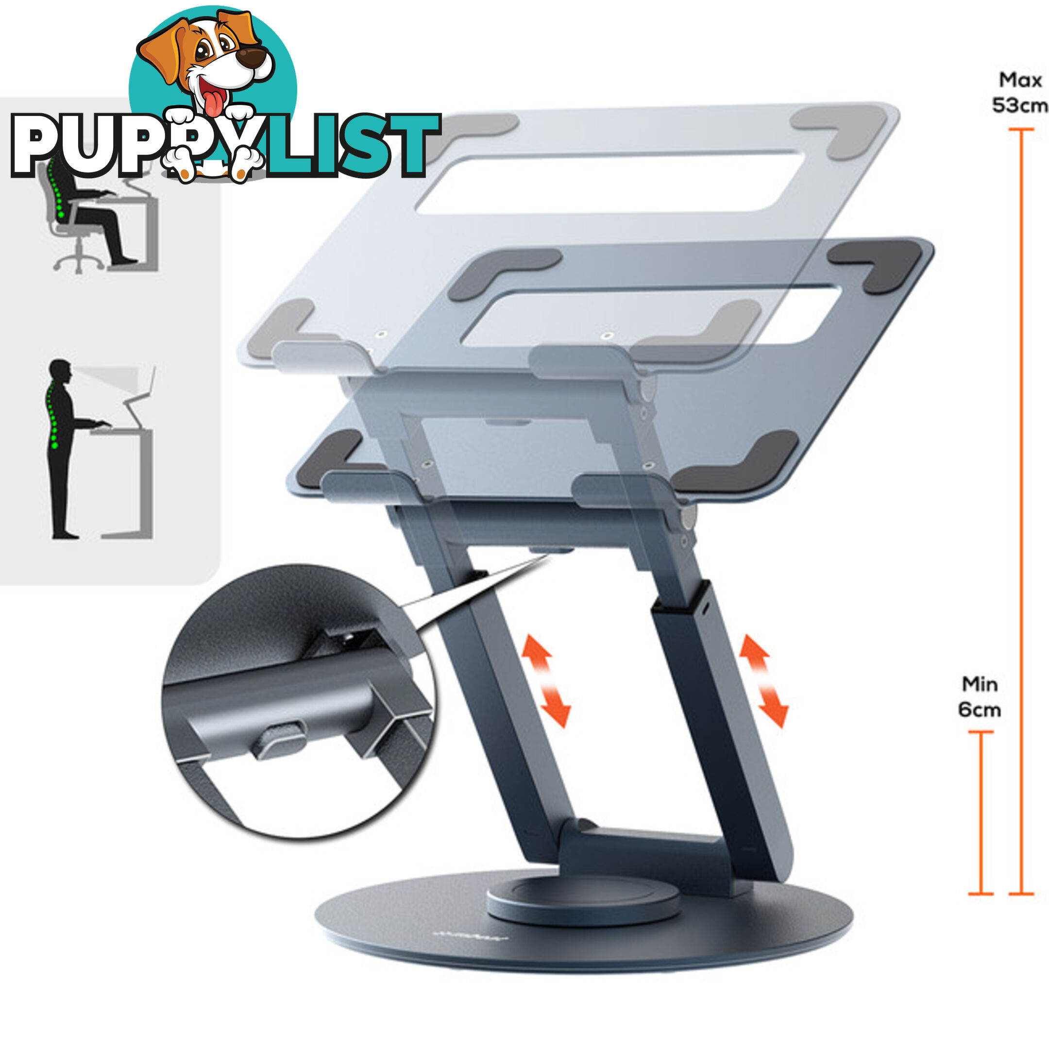 STDS9GRY ROTATING LAPTOP STAND STAGE S9