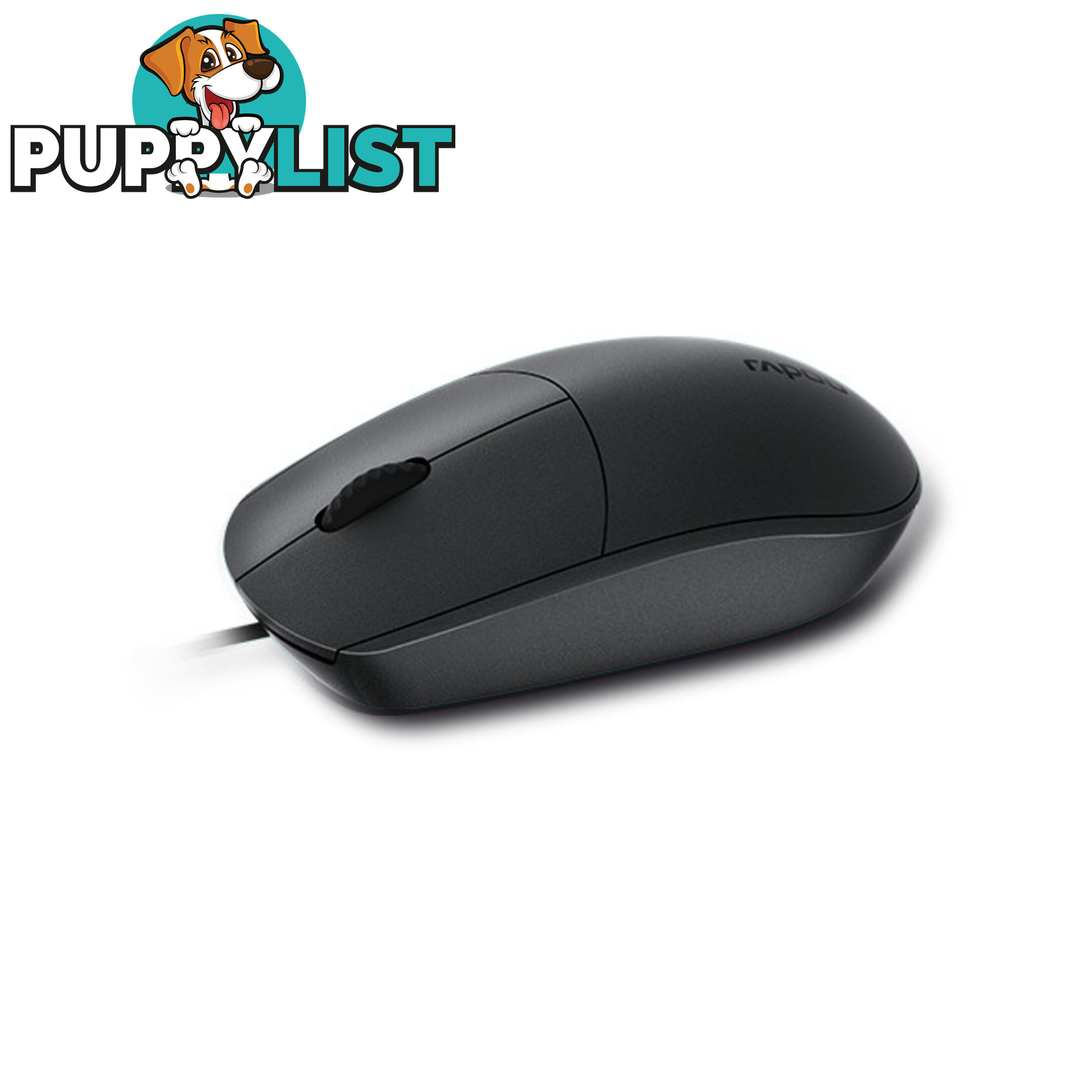 N100BK WIRED OPTICAL MOUSE 1600DPI BLACK - RAPOO