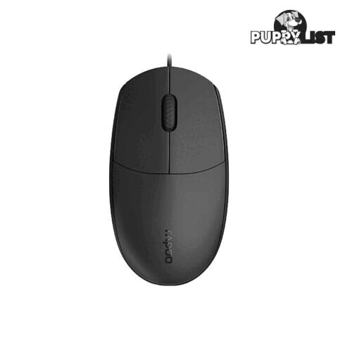 N100BK WIRED OPTICAL MOUSE 1600DPI BLACK - RAPOO