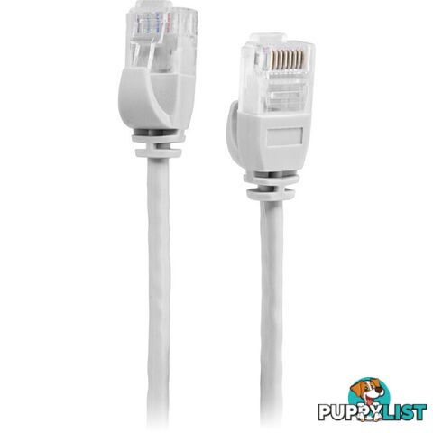 LC6SL0050WH 0.5M SLIM CAT6 PATCH LEAD WHITE ULTRA THIN