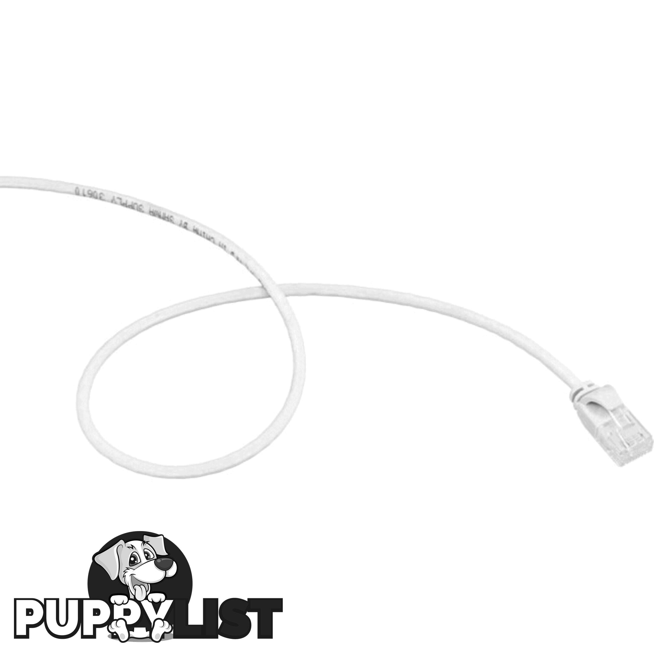 LC6SL0050WH 0.5M SLIM CAT6 PATCH LEAD WHITE ULTRA THIN