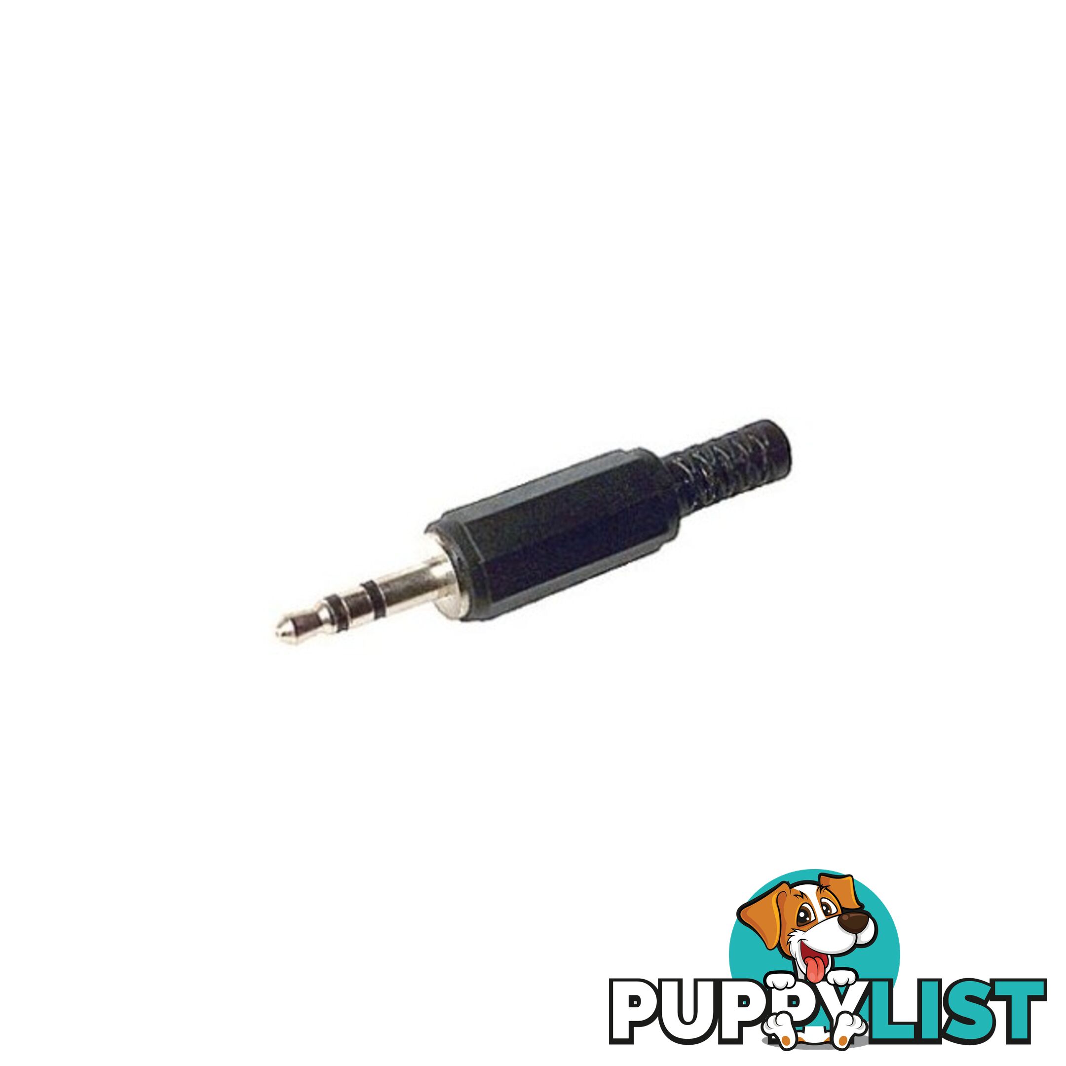 PD1248 3.5MM STEREO PHONO PLUG BLACK PLASTIC