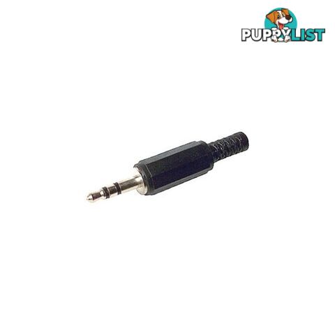 PD1248 3.5MM STEREO PHONO PLUG BLACK PLASTIC