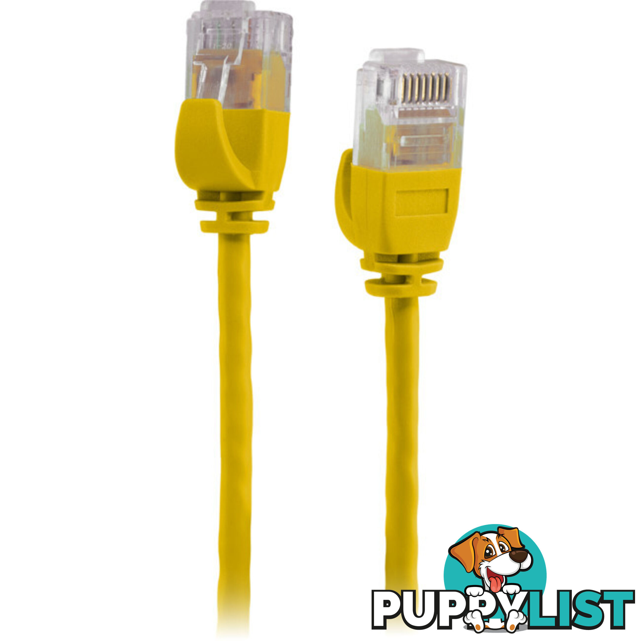 LC6SL0500YL 5M SLIM CAT6 PATCH LEAD YELLOW ULTRA THIN