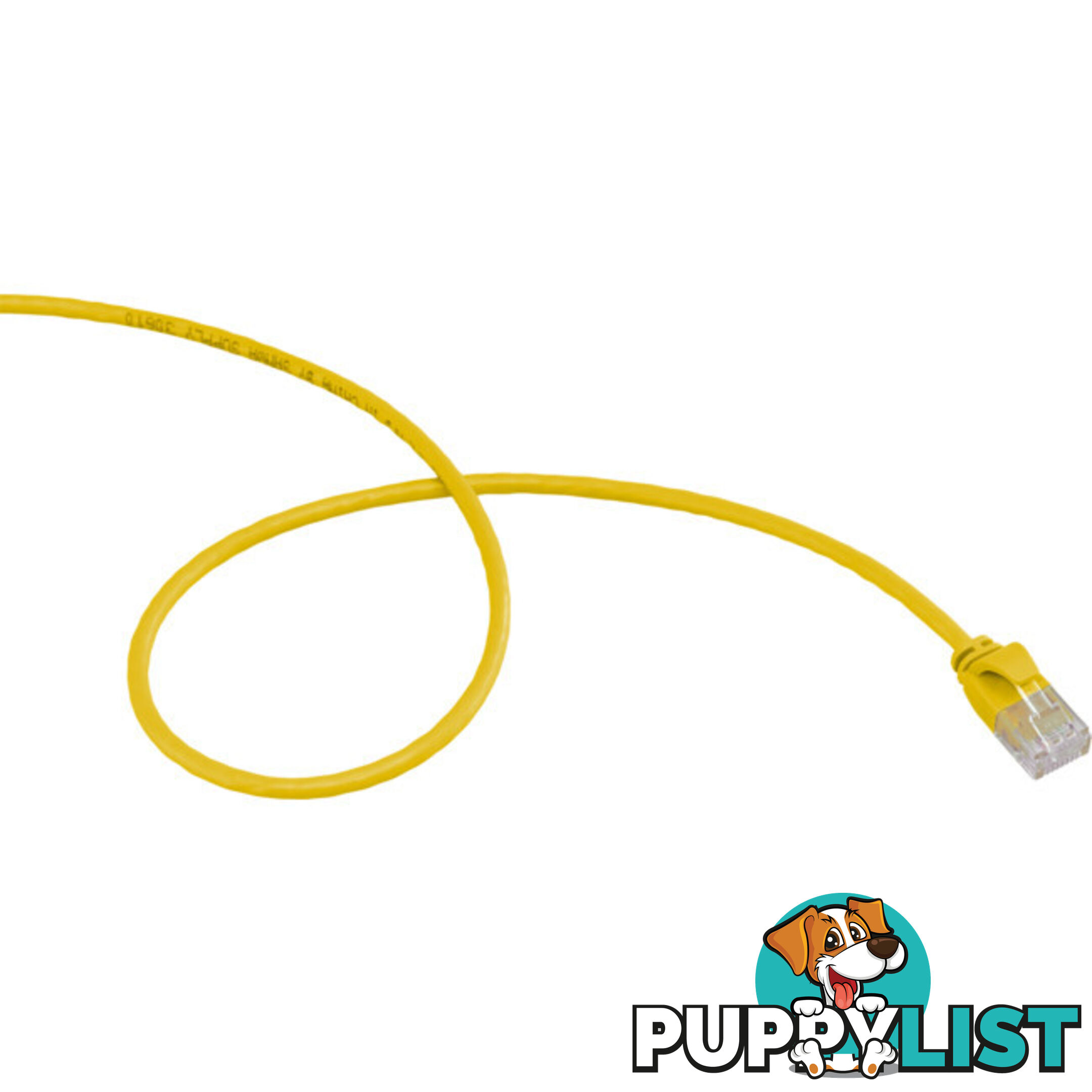 LC6SL0500YL 5M SLIM CAT6 PATCH LEAD YELLOW ULTRA THIN