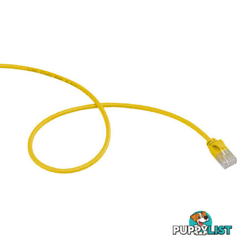 LC6SL0500YL 5M SLIM CAT6 PATCH LEAD YELLOW ULTRA THIN