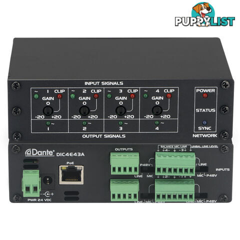 DIC4E43A 4CH DANTE ANALOGUE CONVERTER