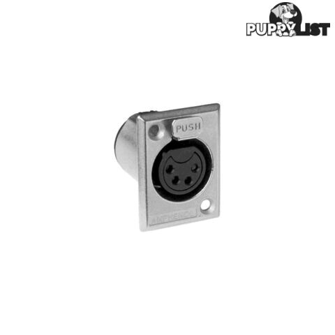 PD5381 4 PIN PANEL XLR SOCKET METAL RECTANGULAR