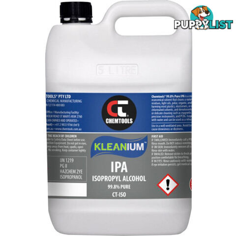 ISO5L 99.8% ISOPROPYL ALCOHOL 5LITRE ISOPROPANOL / ALCOHOL DRUM 5L