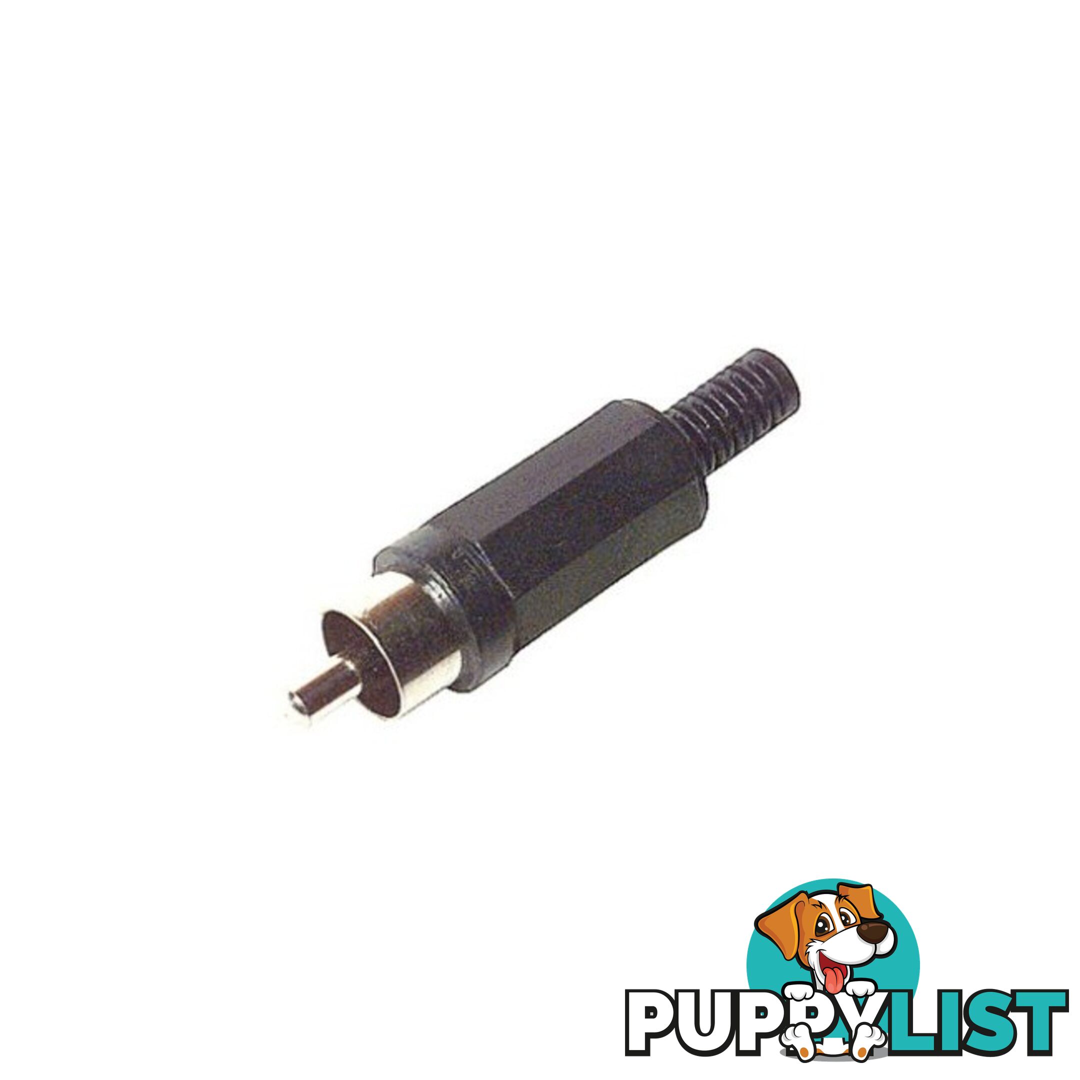 PD2901 PLASTIC RCA PLUG BLACK