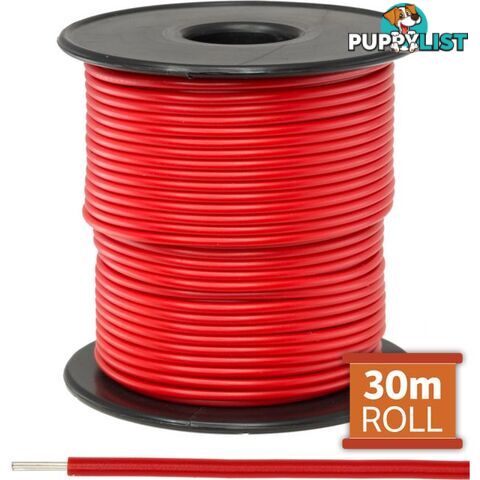 7-.25R-30M 30M RED HOOKUP WIRE/ CABLE SOLD AS A ROLL OF 30M