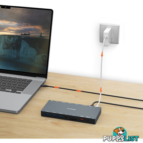 UCDX15 15 IN 1 TRIPLE DISPLAY USB-C DOCK