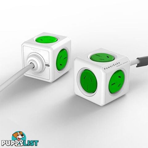 PCEGN 5 WAY SURGE PROTECTOR GREEN POWERCUBE EXTENDED