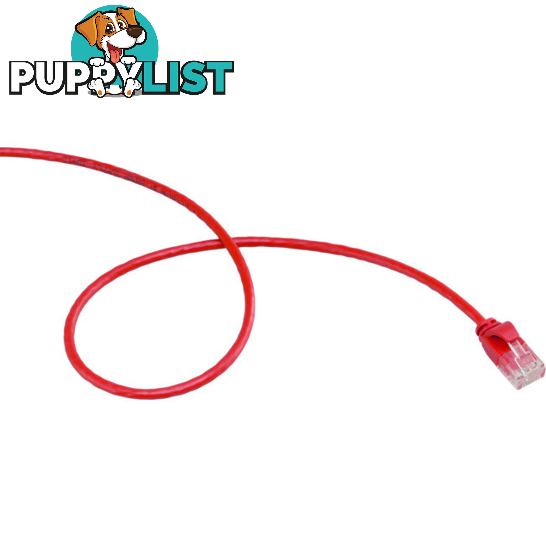 LC6SL0200RD 2M SLIM CAT6 PATCH LEAD RED ULTRA THIN