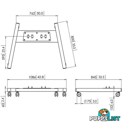 PFT8530B TROLLEY FRAME EXTRA LARGE REQUIRES 2 X POLES