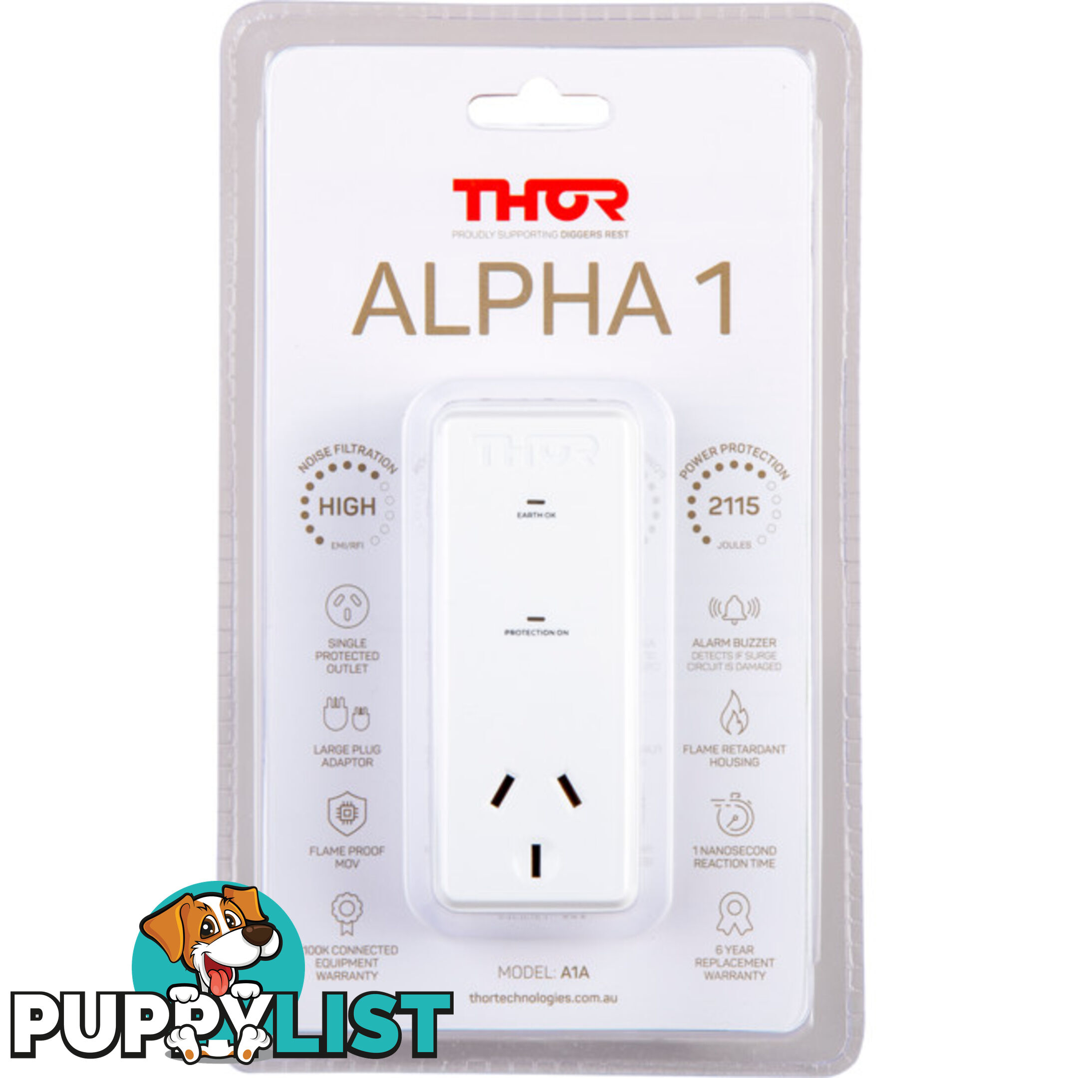 A1A ALPHA SINGLE OUTLET FORWARD FACING - THOR