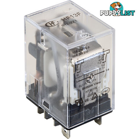 RET202D 12V DC 10A DOUBLE POLE RELAY