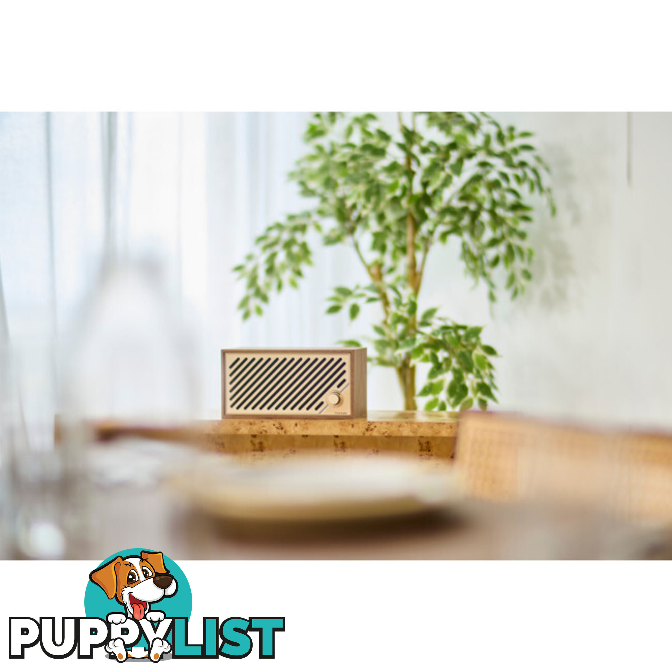 M2DGOLD MODEL TWO DIGITAL WIFI & BLUETOOTH SPEAKER WALNUT / GOLD