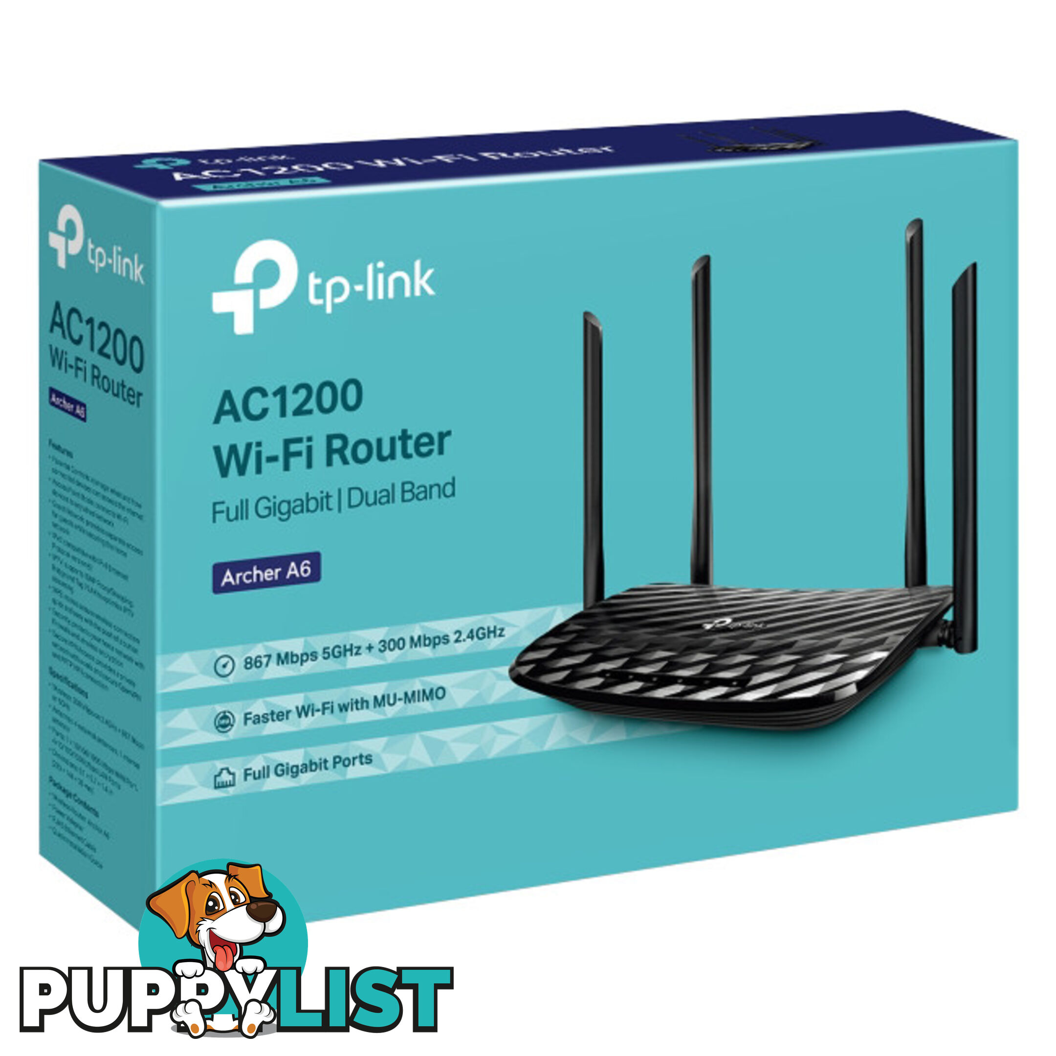 ARCHERA6 AC1200 MU-MIMO GIGA ROUTER DUAL BAND