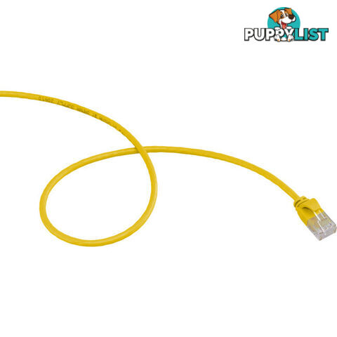 LC6SL0300YL 3M SLIM CAT6 PATCH LEAD YELLOW ULTRA THIN