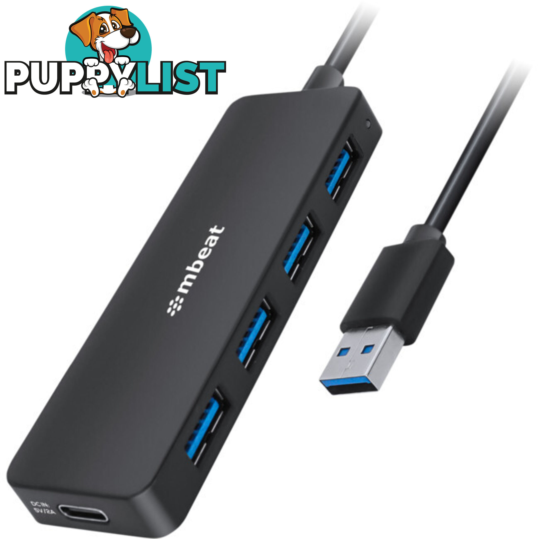 U3H5K 4 PORT USB3.0 HUB WITH USB-C DC PORT