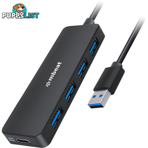 U3H5K 4 PORT USB3.0 HUB WITH USB-C DC PORT