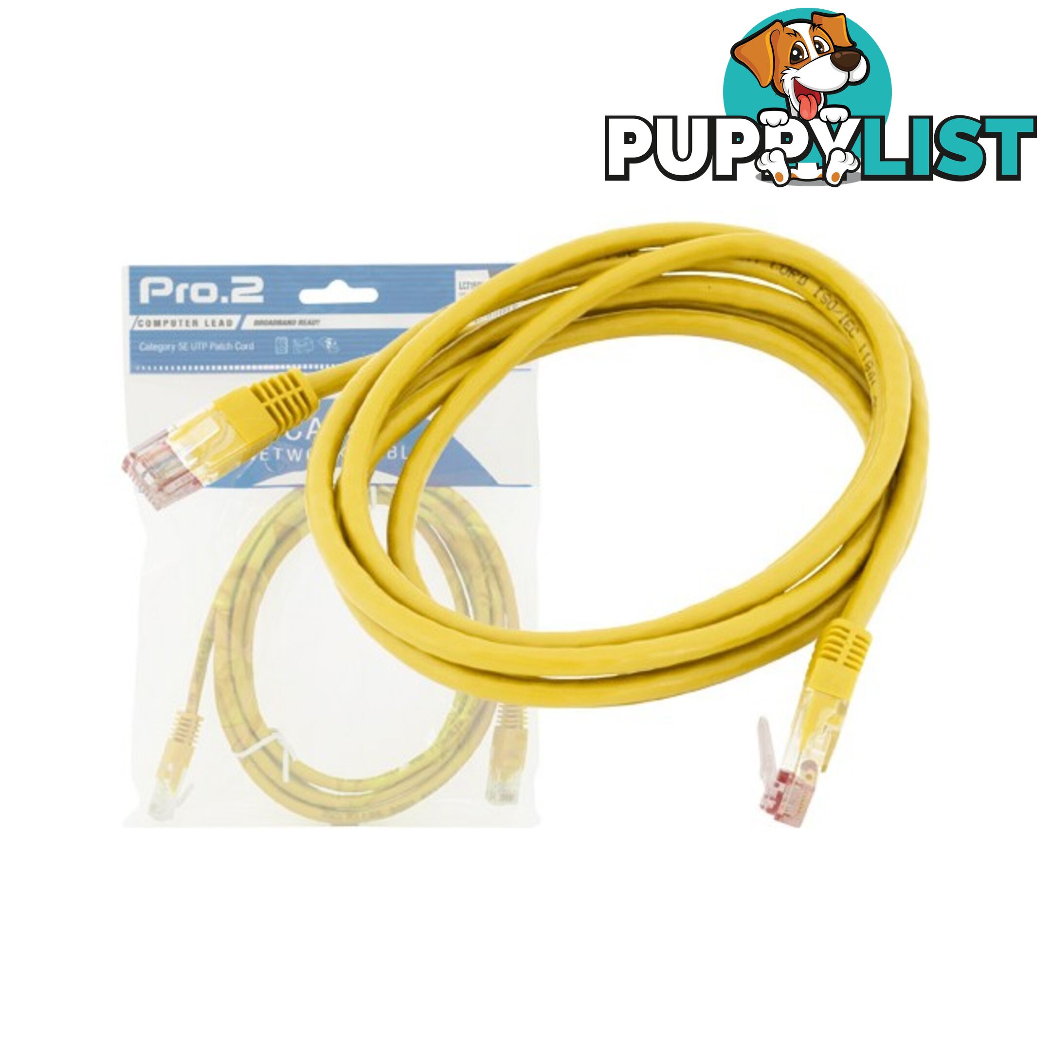 LC7150Y 2M YELLOW CAT5E PATCH LEAD PRO2