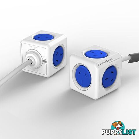 PCEBL 5 WAY SURGE PROTECTOR BLUE POWERCUBE EXTENDED