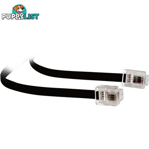 LC0056B/BLK 3MT MODULAR PLUG LEAD - BLACK RJ12 LINE CORD 6P4C TEL5155