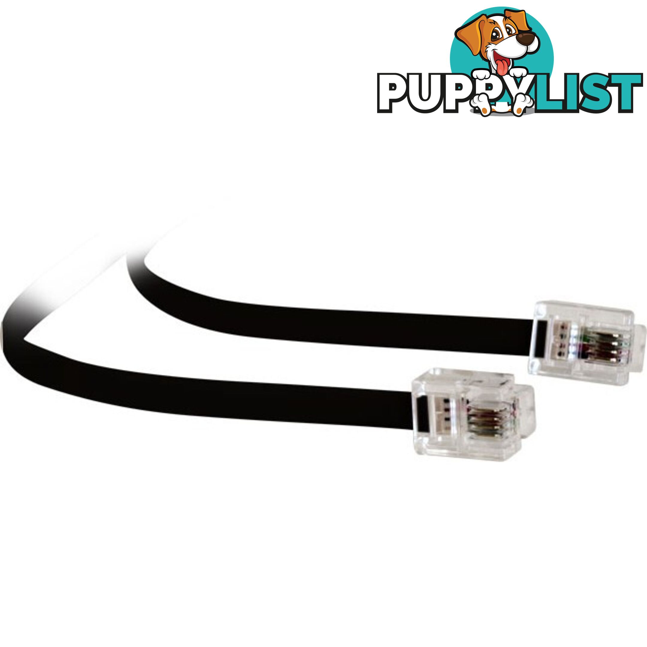 LC0056B/BLK 3MT MODULAR PLUG LEAD - BLACK RJ12 LINE CORD 6P4C TEL5155