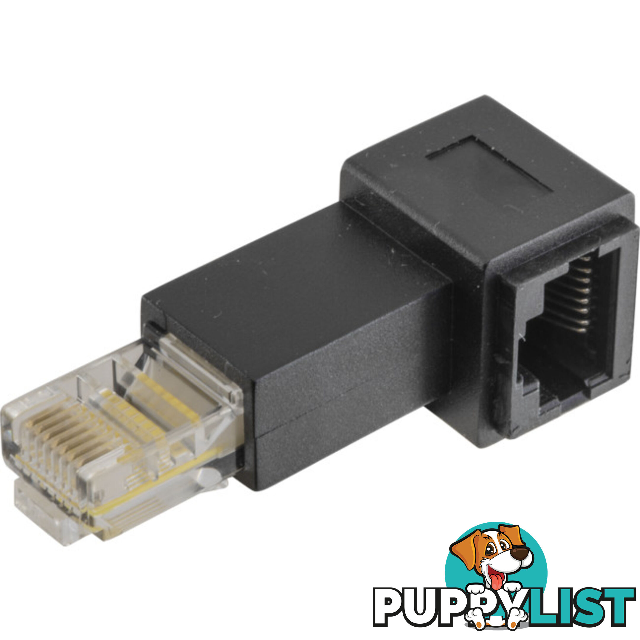 PA4406 RIGHT ANGLE RJ45 8P8C ADAPTOR RJ45 PLUG TO RJ45 SOCKET