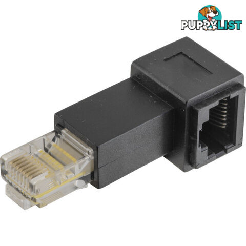 PA4406 RIGHT ANGLE RJ45 8P8C ADAPTOR RJ45 PLUG TO RJ45 SOCKET