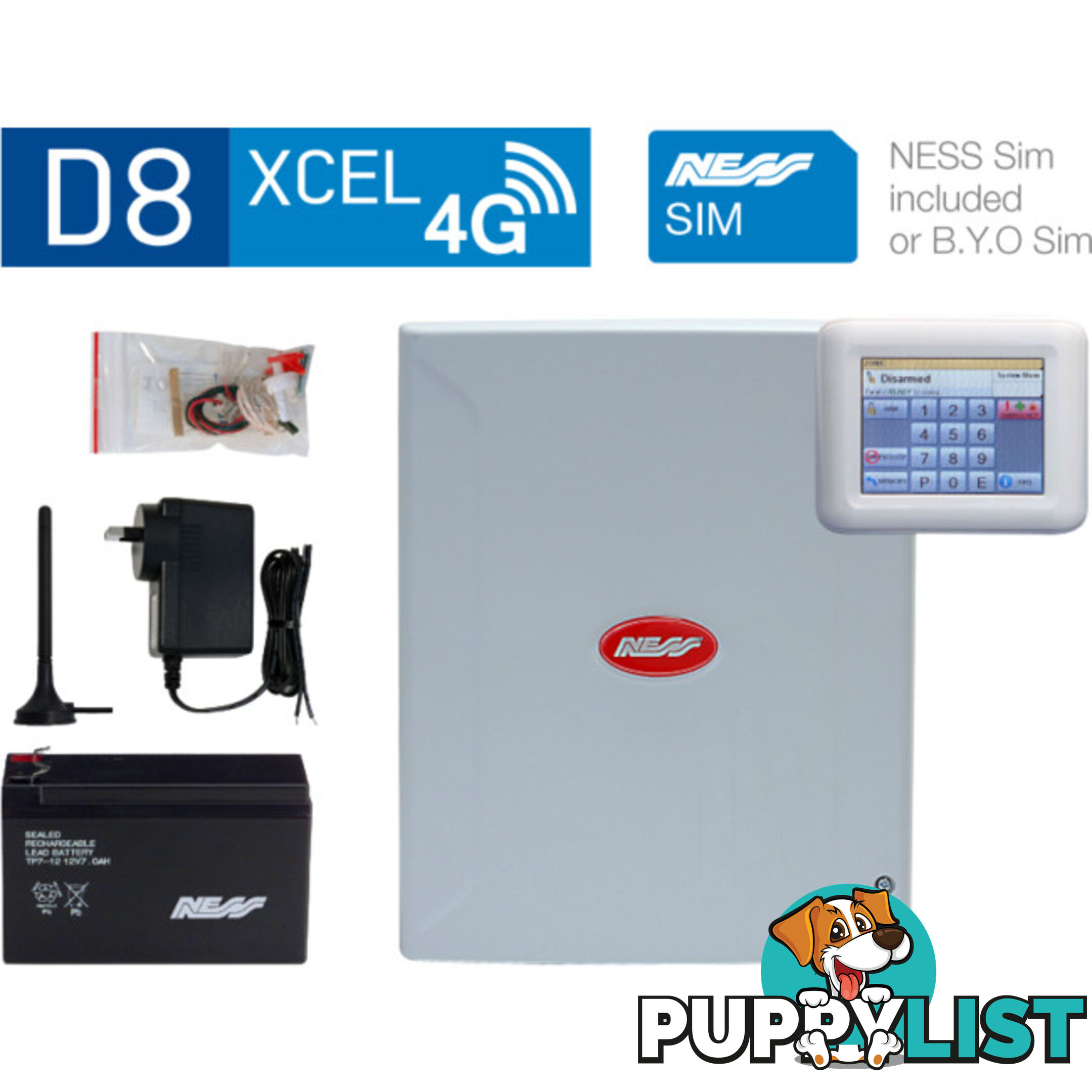 K-9308 D8XCEL4G PANEL WITH NAVIGATOR KEYPAD & 4G SIM