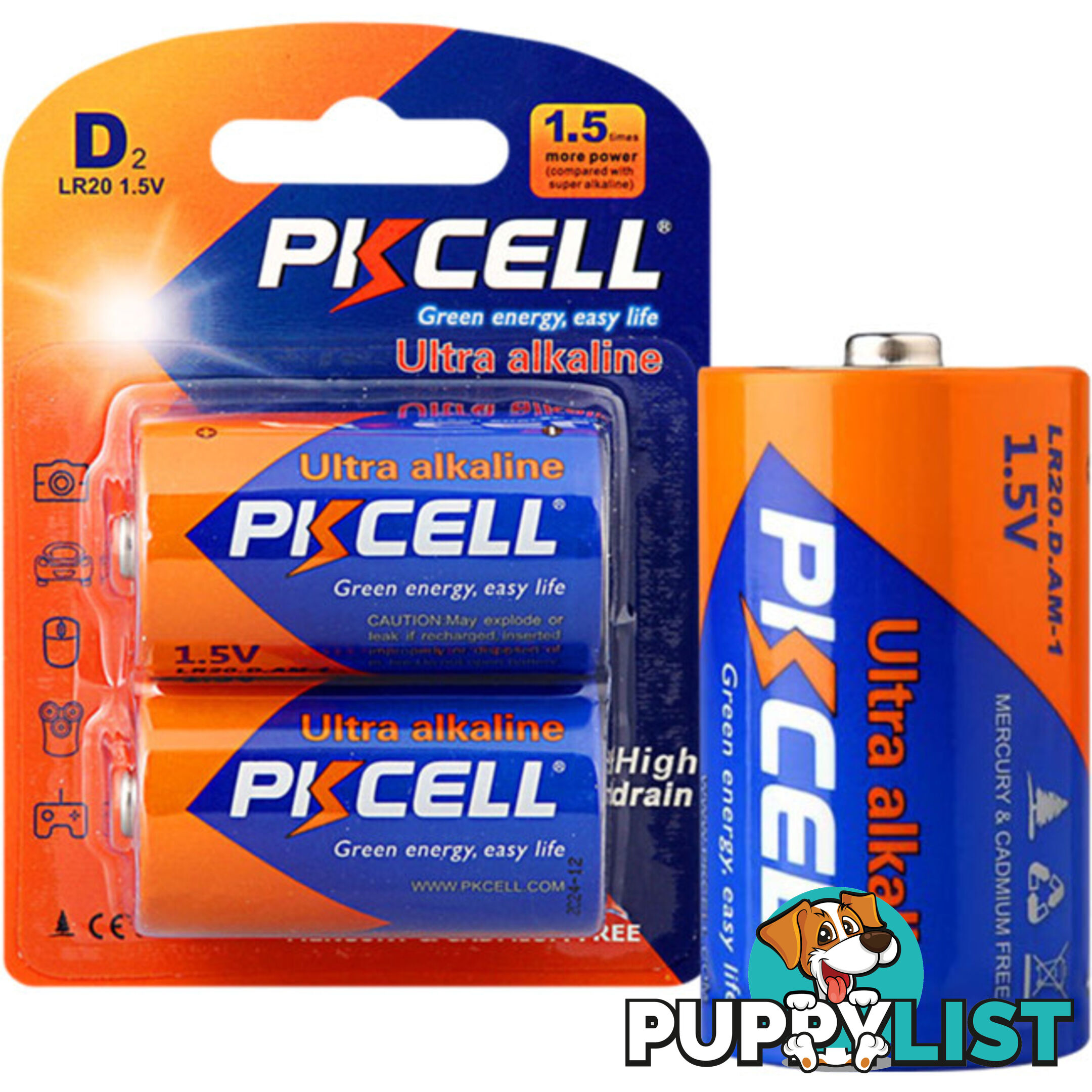 PK2PD 1.5V ULTRA ALKALINE D BATTERY 2PK LR20 ULTRA DIGITAL