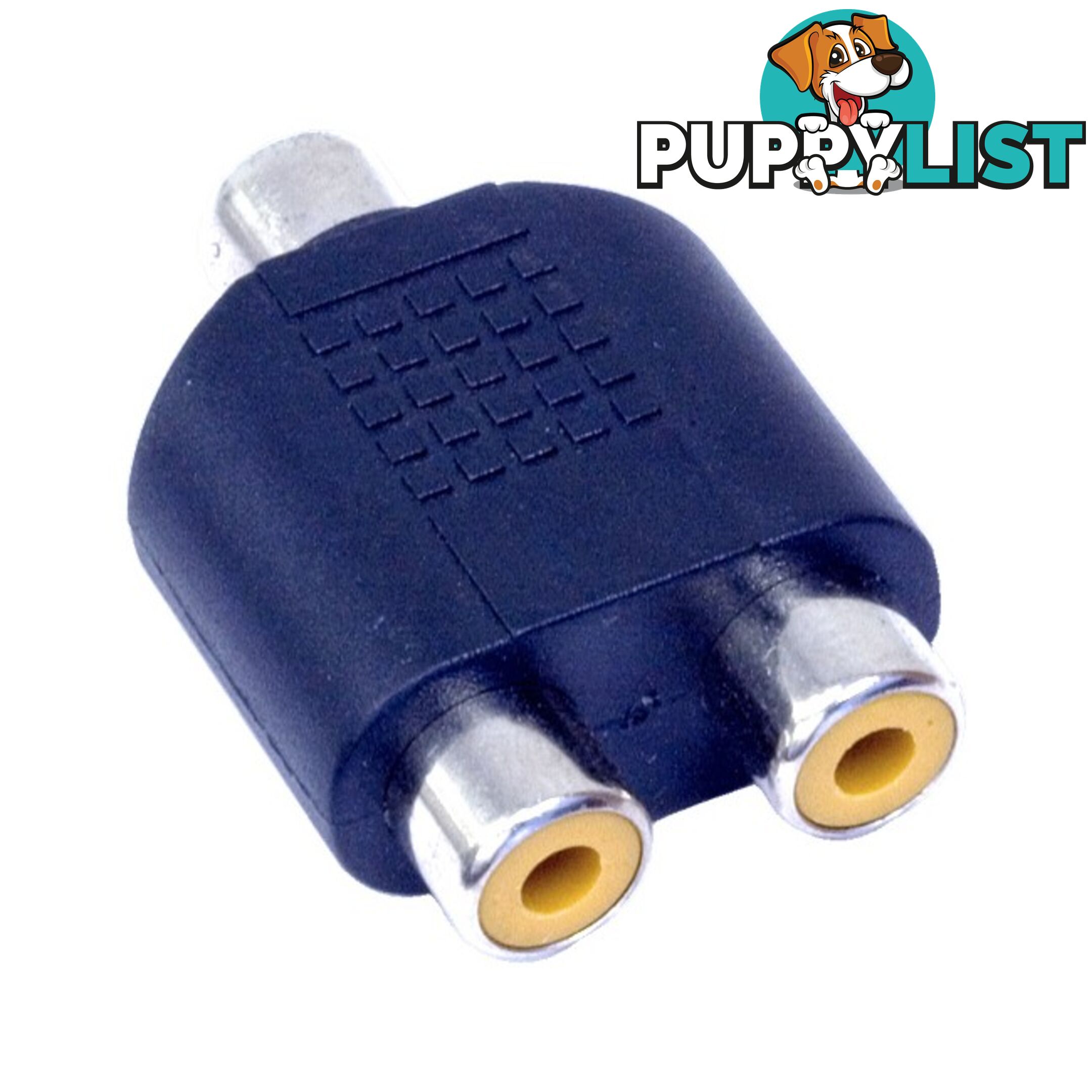 PA2485 RCA SOCKET TO 2X RCA SOCKETS PLASTIC ADAPTOR