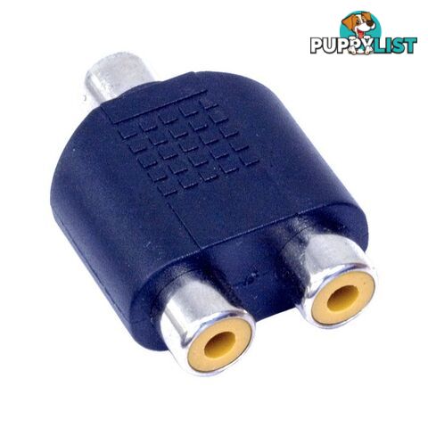 PA2485 RCA SOCKET TO 2X RCA SOCKETS PLASTIC ADAPTOR