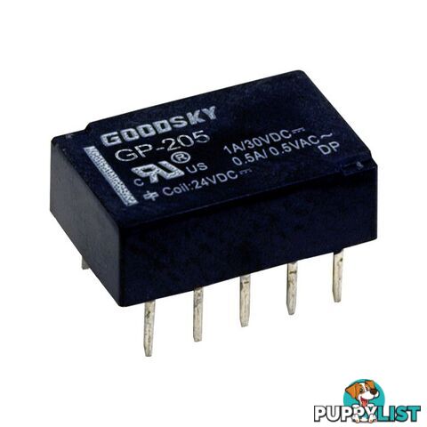 GP205 5V DC 1A COMPACT RELAY LOW PROFILE DIL PITCH