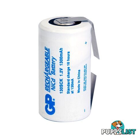 GP130SCRT 1300MAH 1.2V NICAD SUB C WITH TAGS RECHARGEABLE BATTERY GP